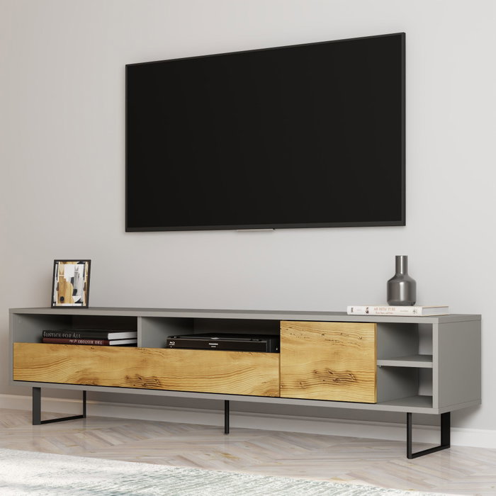 Hanah Home Luga Soporte de TV Gris y Roble